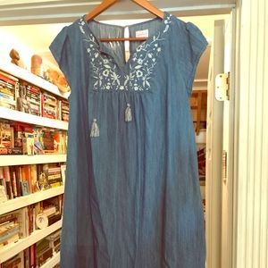 Chambray Maternity dress